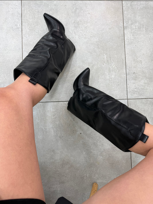 Stivali Risvolto Nero