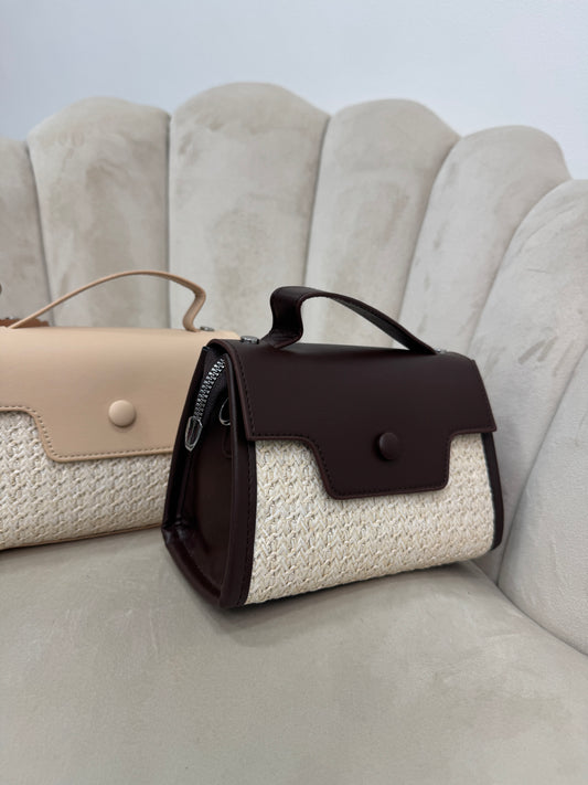 Pochette Rafia Bicolore