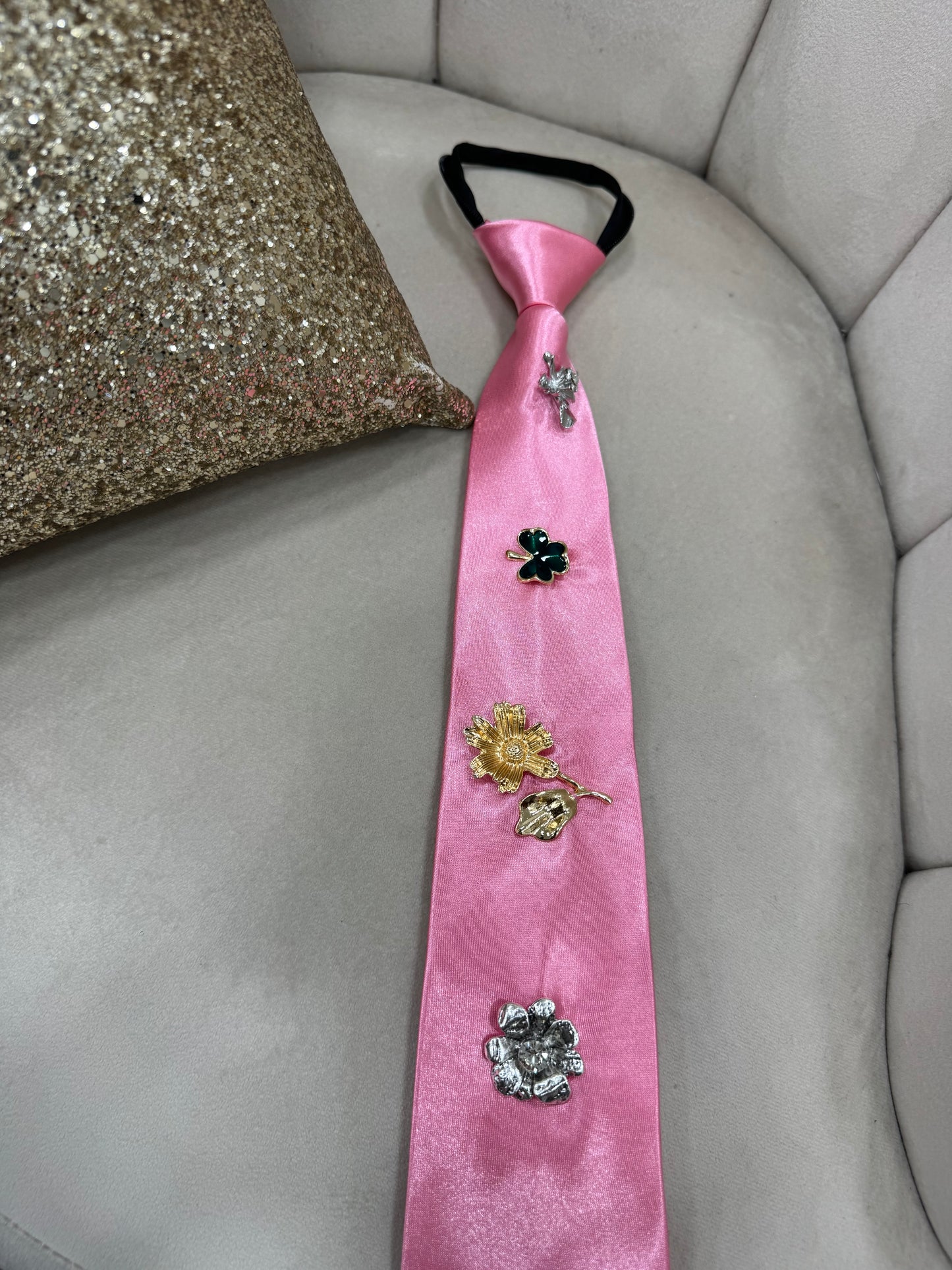 Cravatta Flowers Rosa