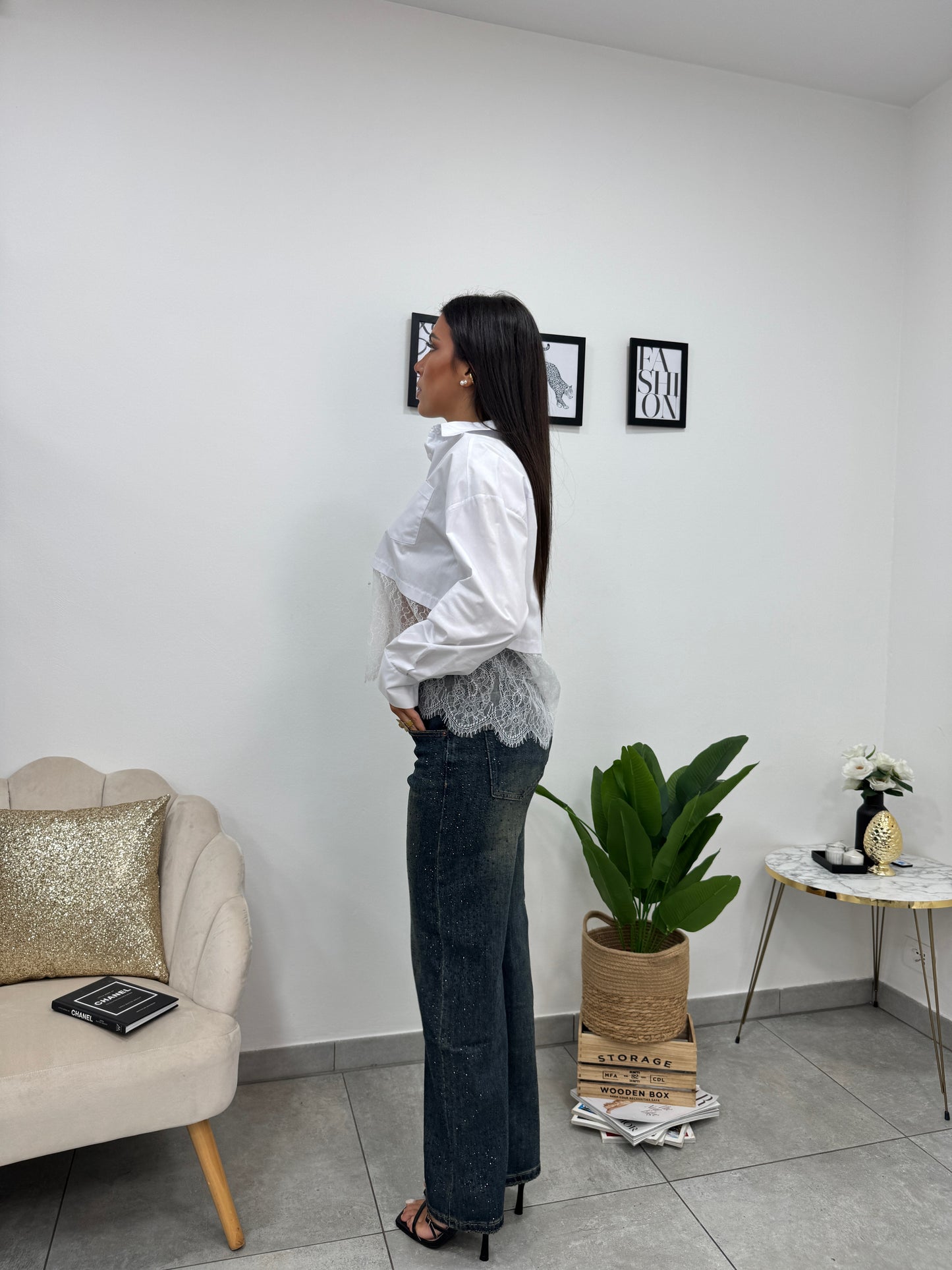 Camicia Bianca Pizzo
