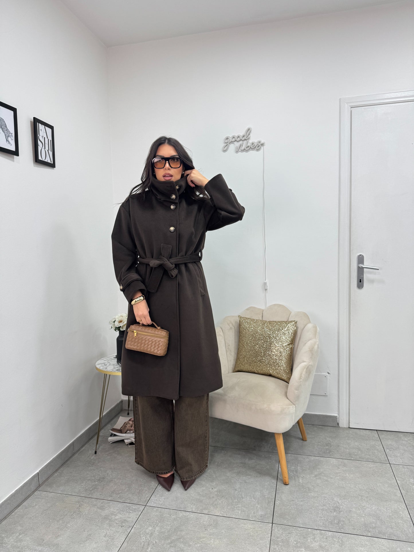 Cappotto Fall Marrone
