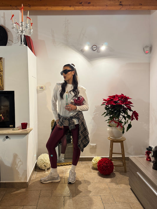 Leggins Lucido Bordeaux