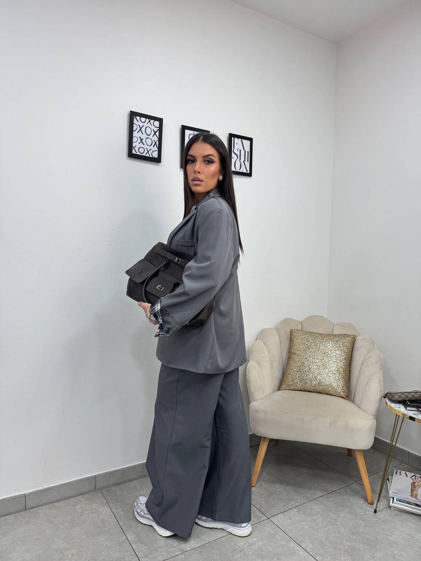 Tailleur Office Grigio