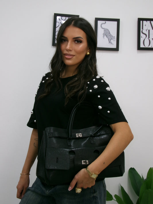 T-shirt Borchie Nera