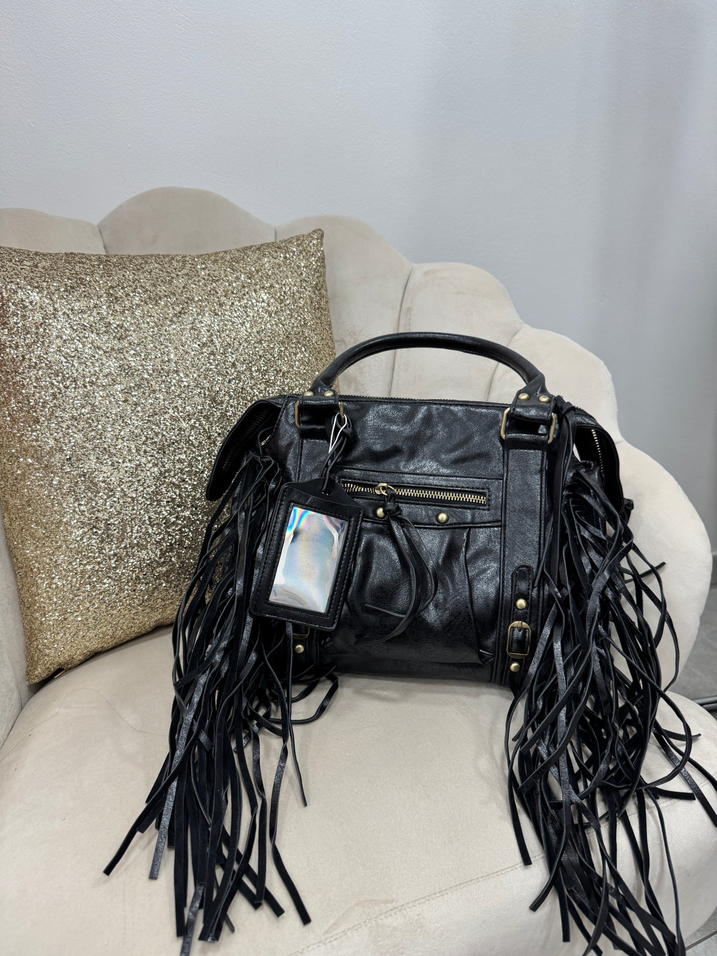 Borsa Bale Frange Nera