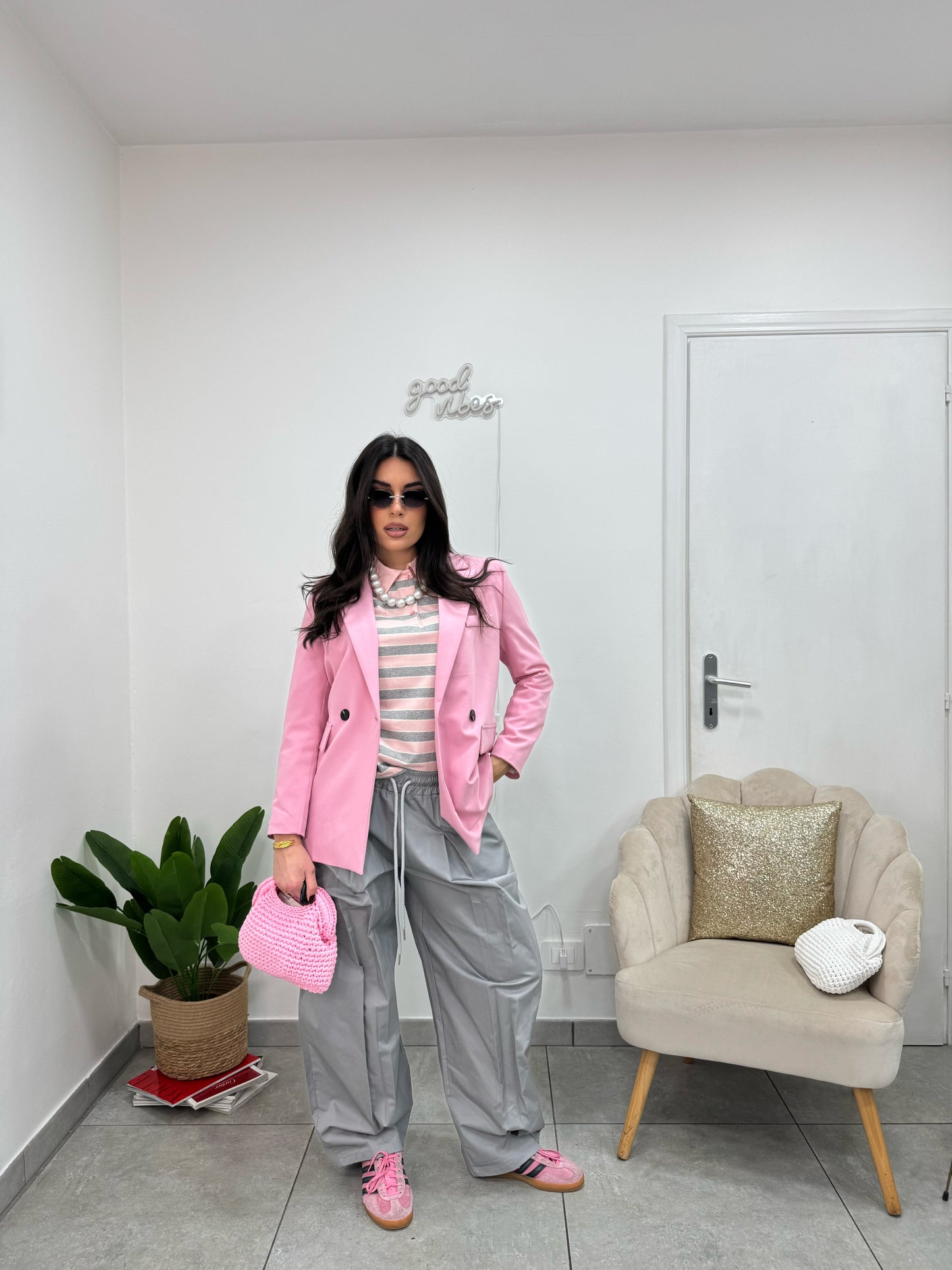 Clutch Bag Crochet Rosa