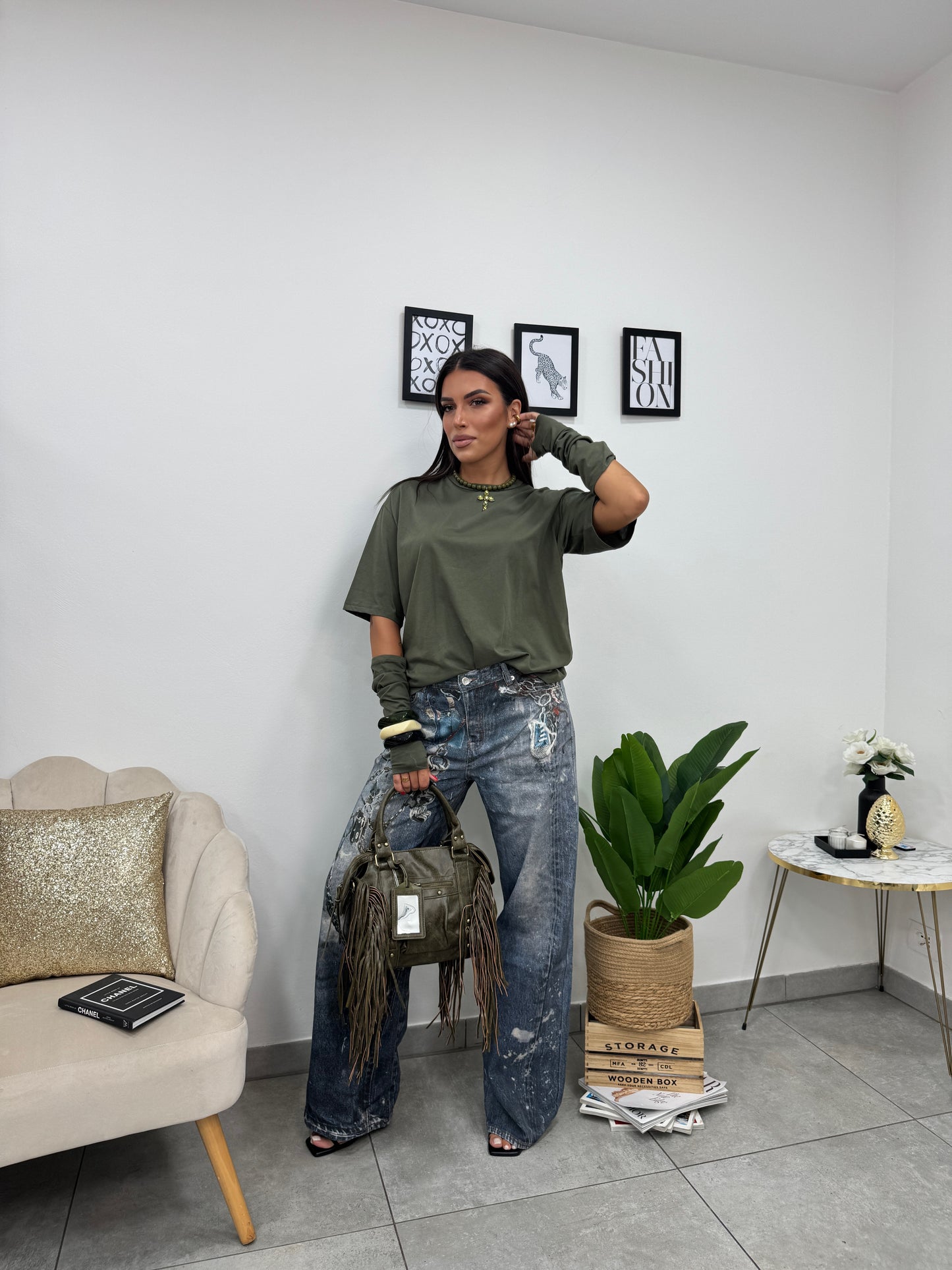 T-shirt Over Manicotti Verde