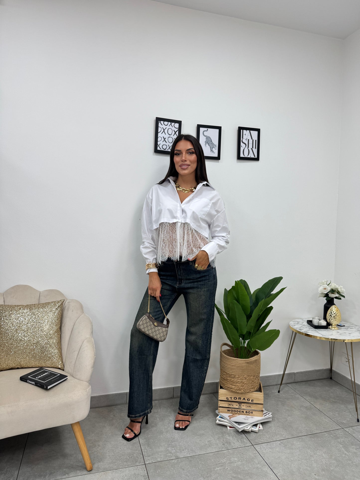 Camicia Bianca Pizzo