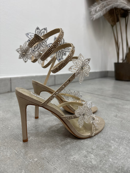 Sandali Flowers Gold