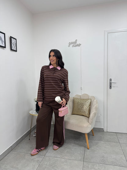 Polo Giselle Marrone Rosa