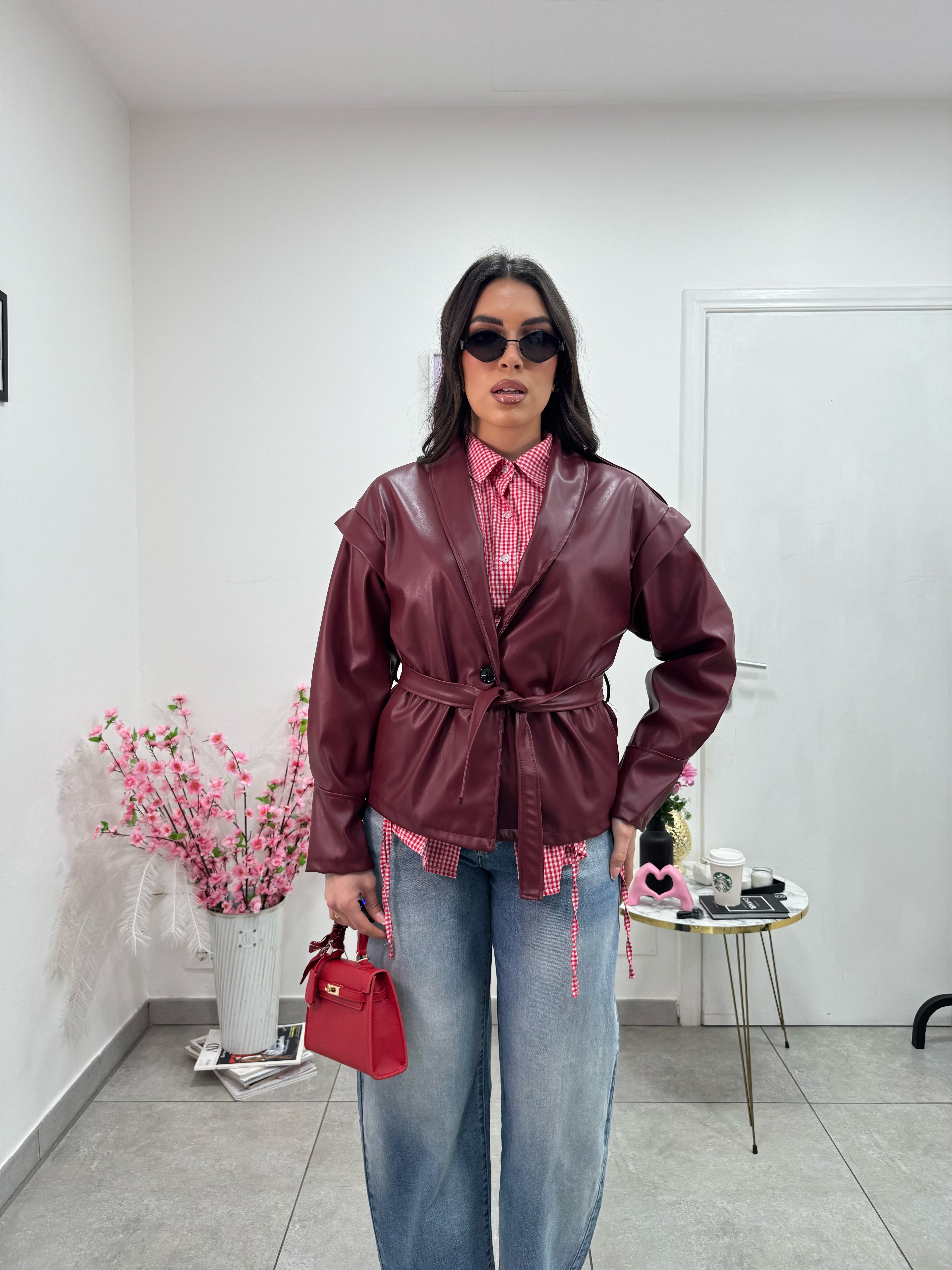 Trench Ecopelle Bordeaux