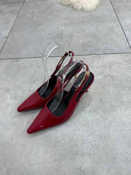 Slingback Vernice Rouge