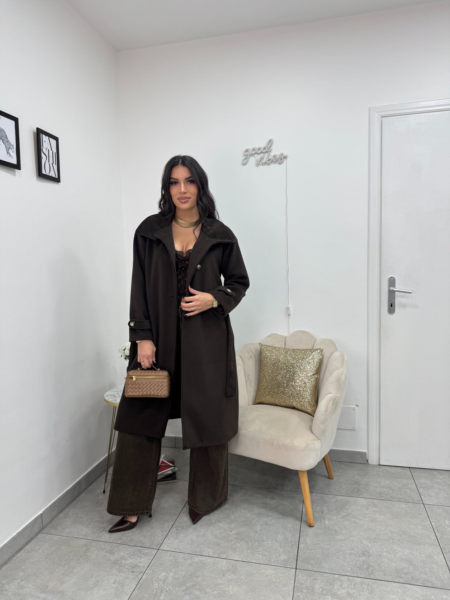 Cappotto Fall Marrone