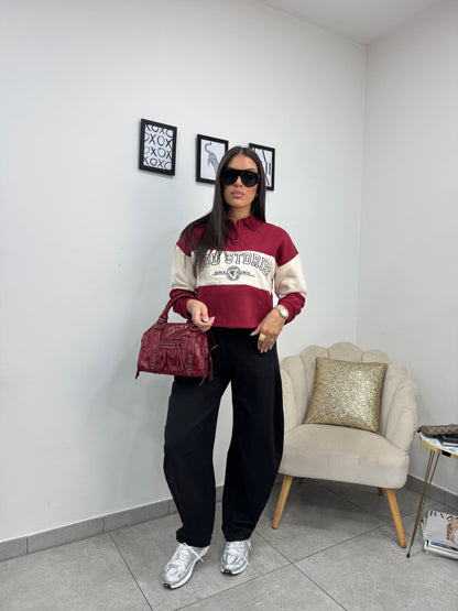Felpa Polo Bordeaux