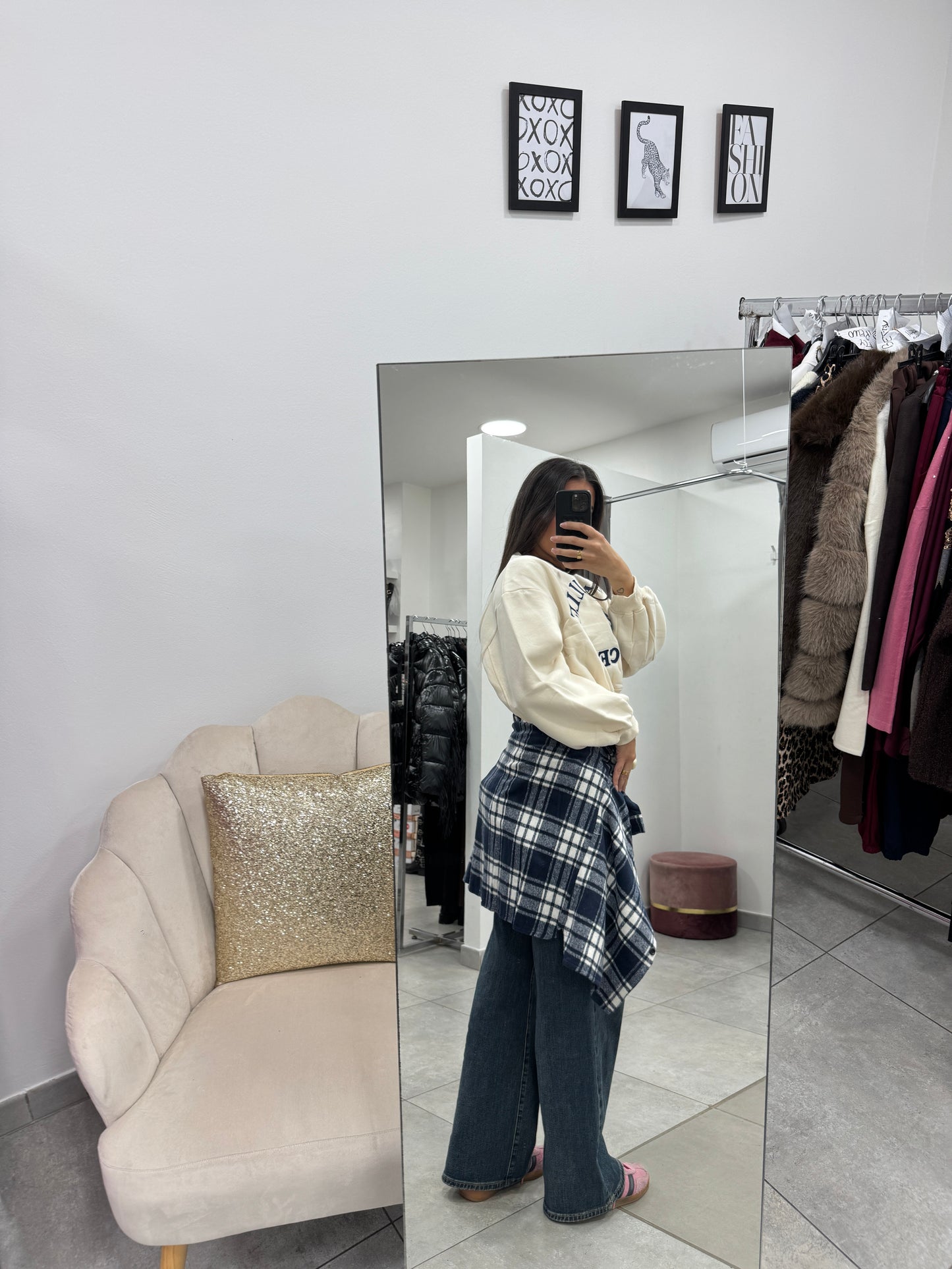 Camicia Quadri Flanella Blu