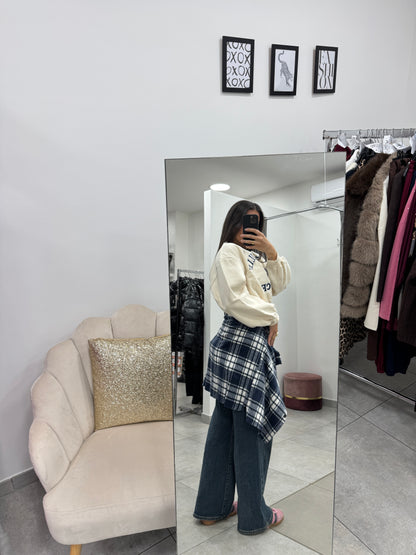 Camicia Quadri Flanella Blu