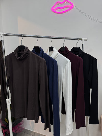 Maglia Collo Alto Burgundy