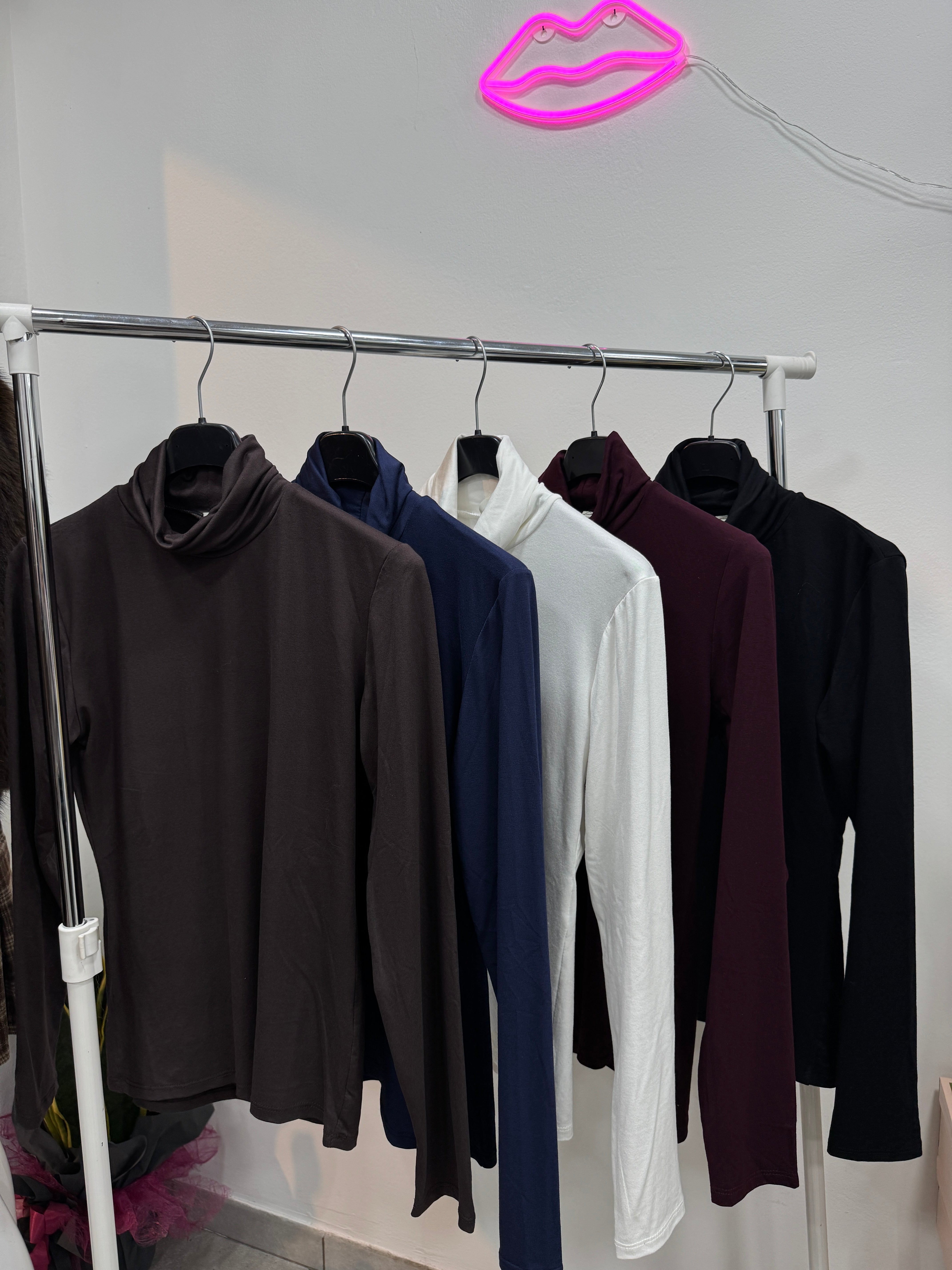 Maglia Collo Alto Nero