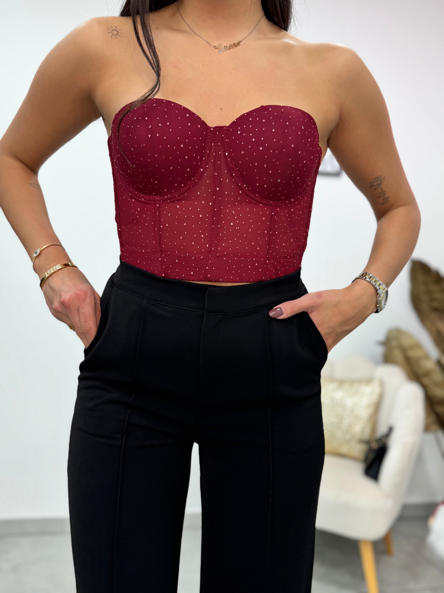 Corsetto Amelie Burgundy