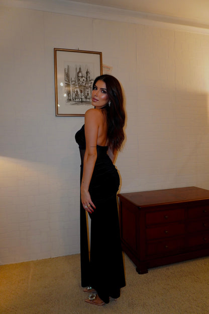 Abito Black Velvet Lungo