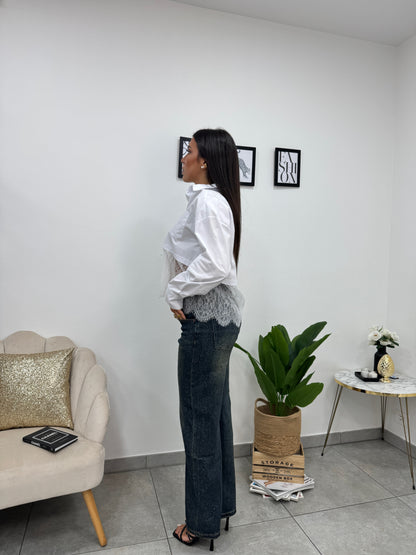 Camicia Bianca Pizzo