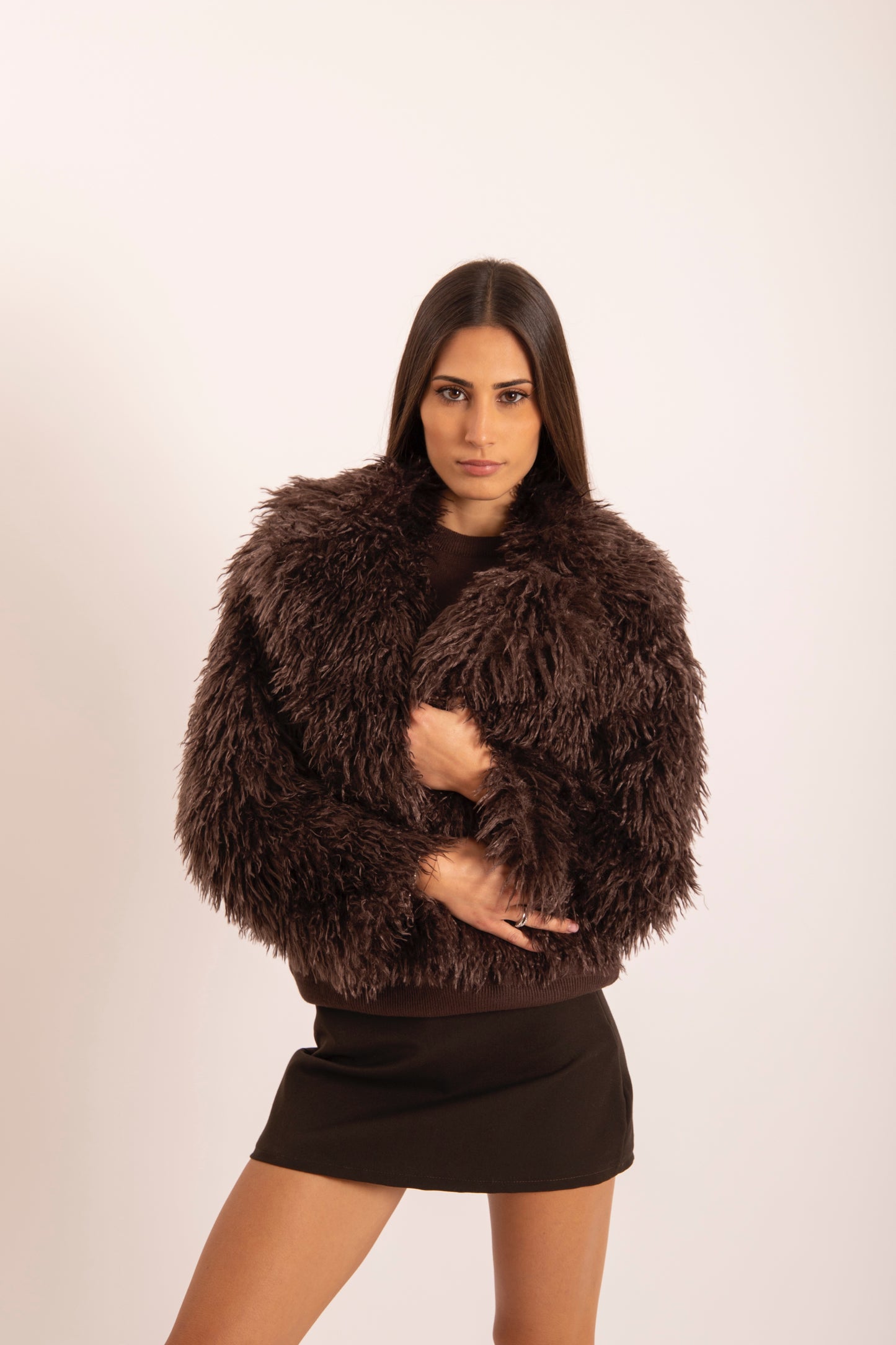 Ecopelliccia Crazy Marrone