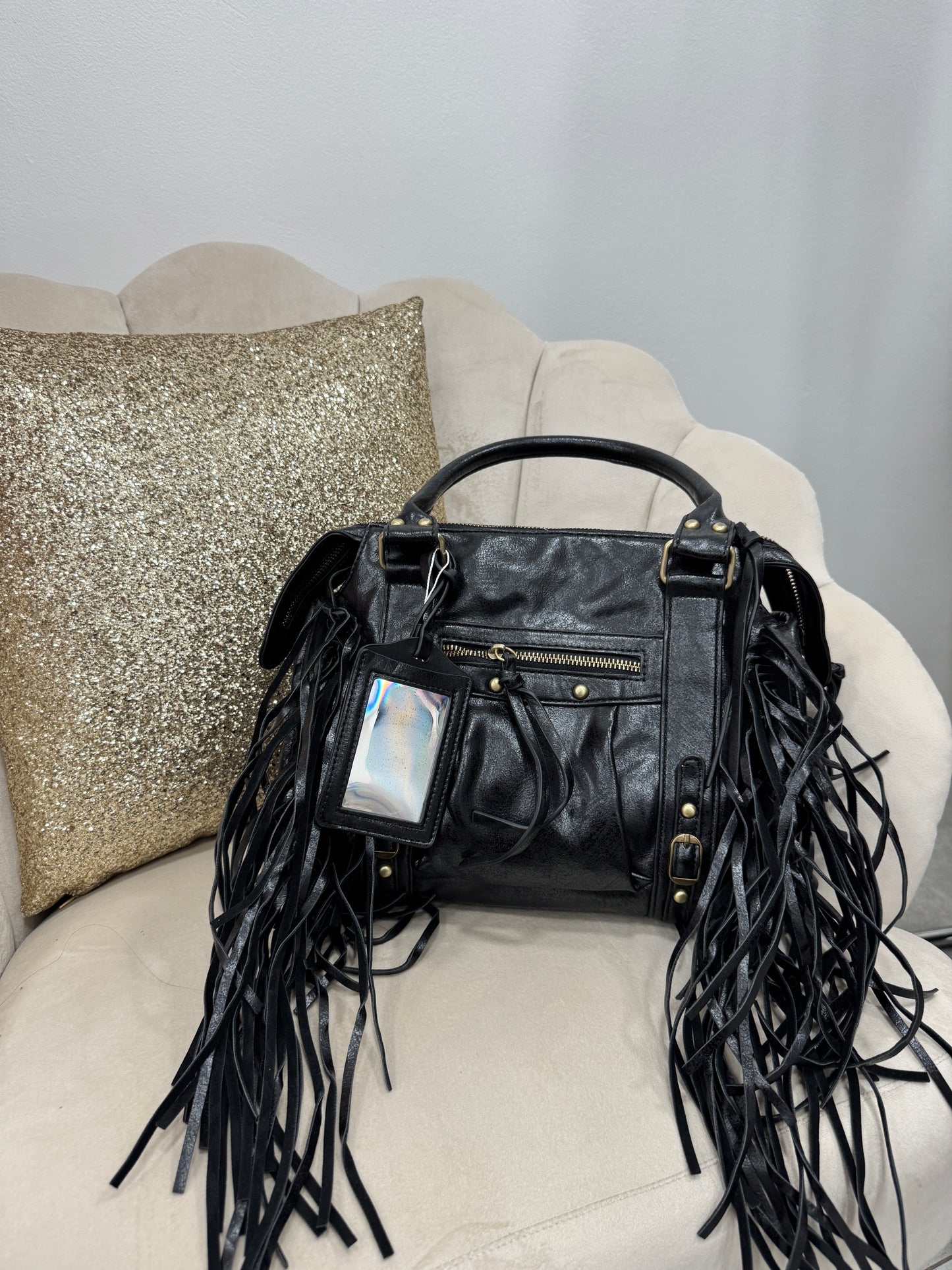 Borsa Bale Frange Nera