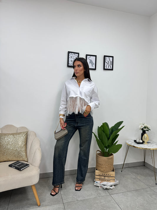 Camicia Bianca Pizzo