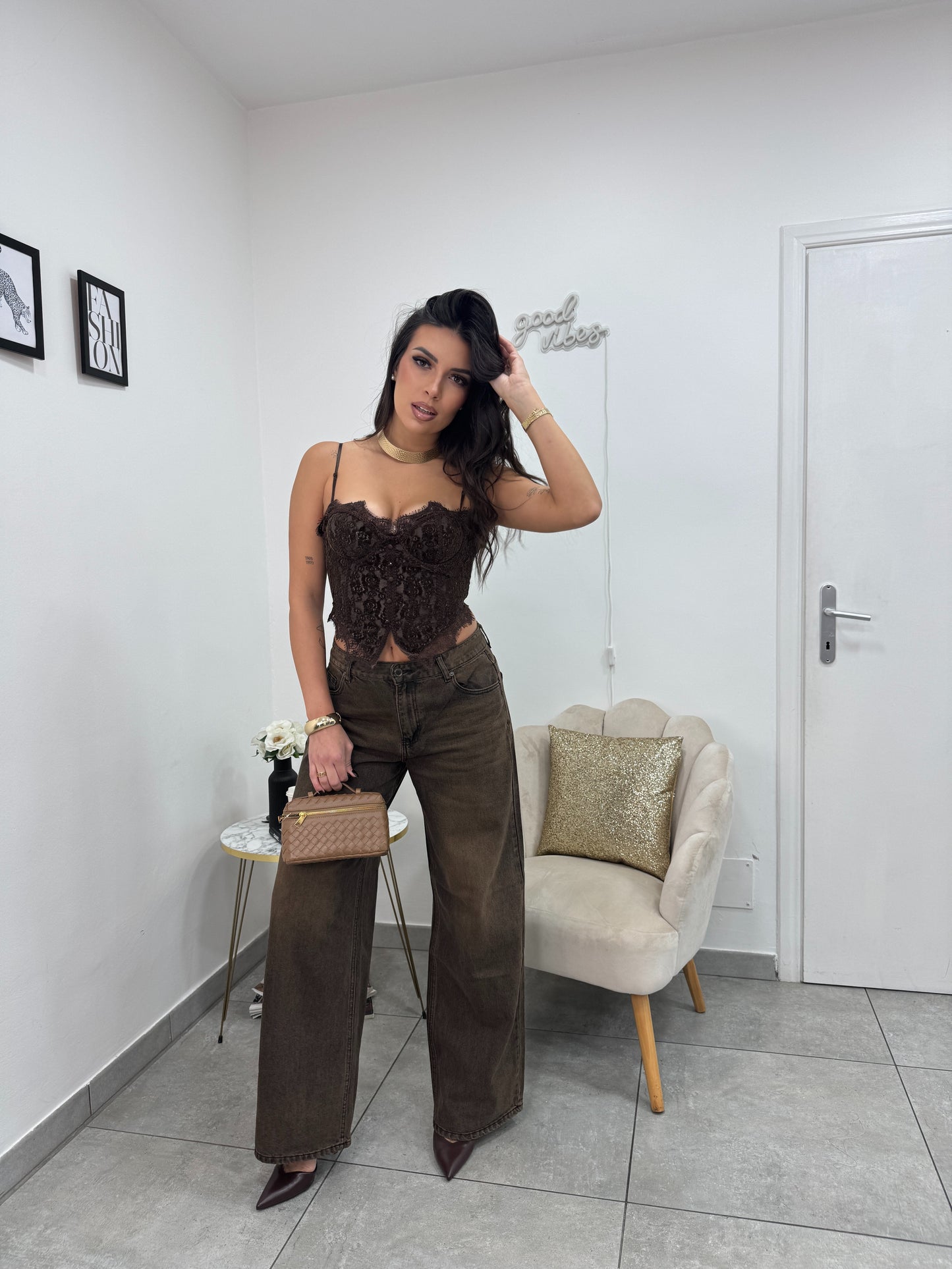 Corsetto Clotilde Marrone