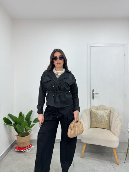 Trench Corto Nero
