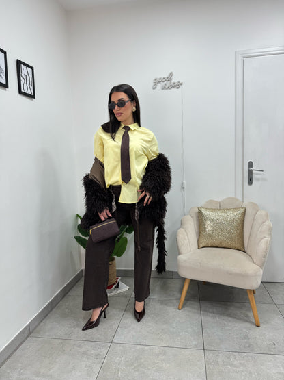 Camicia Cotone Gialla