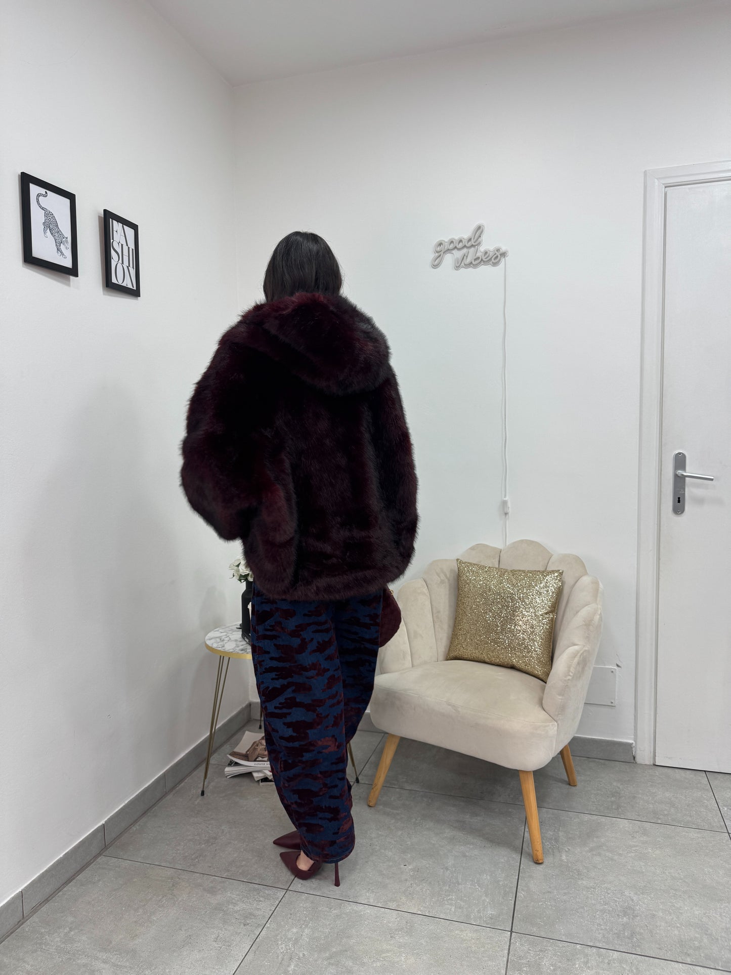 Jeans Denim Camouflage Bordeaux