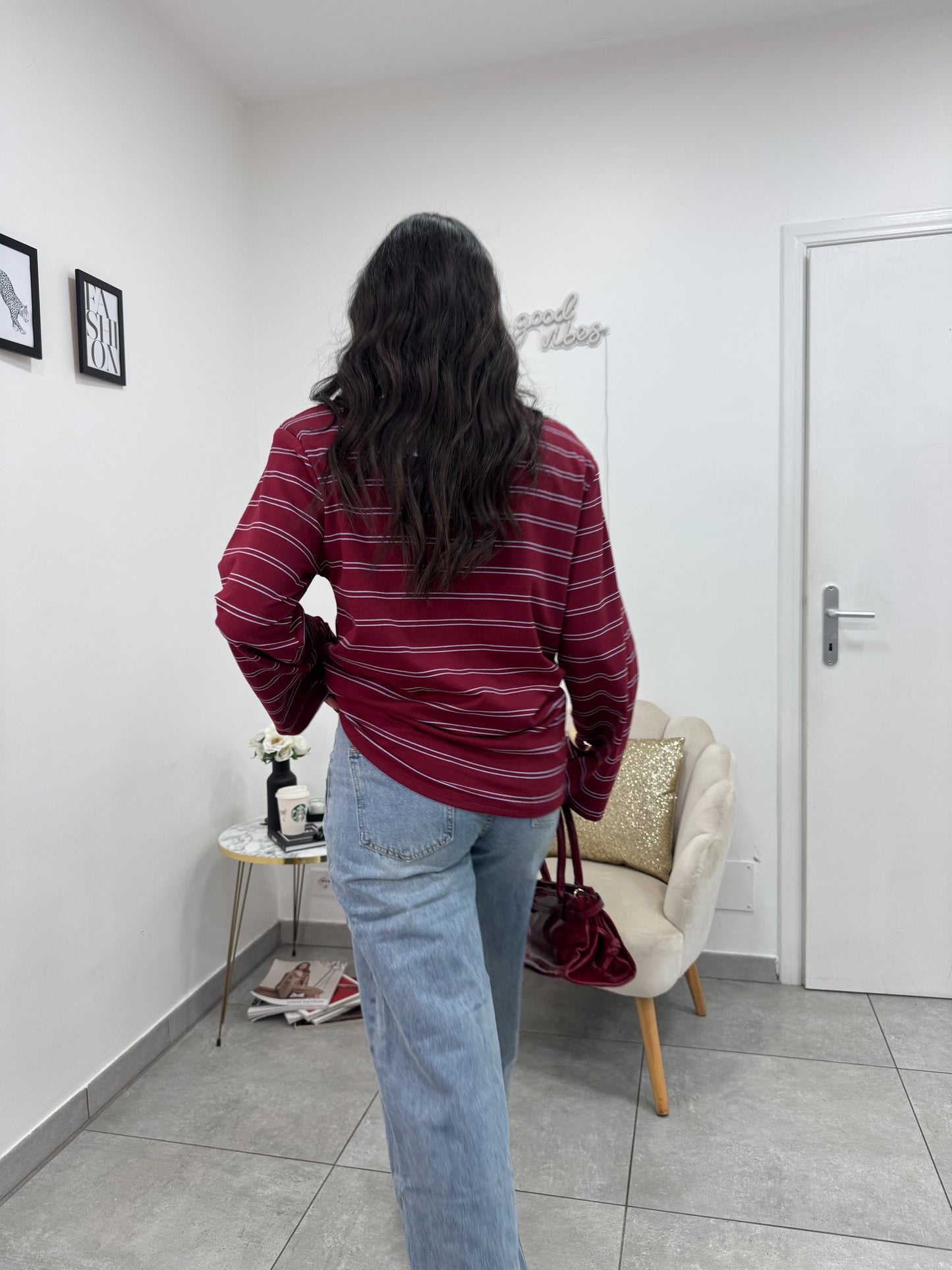 Polo Giselle Bordeaux Azzurra