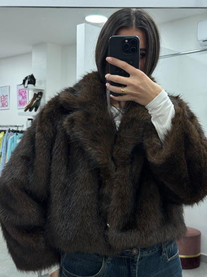 Ecopelliccia Sfumata Marrone