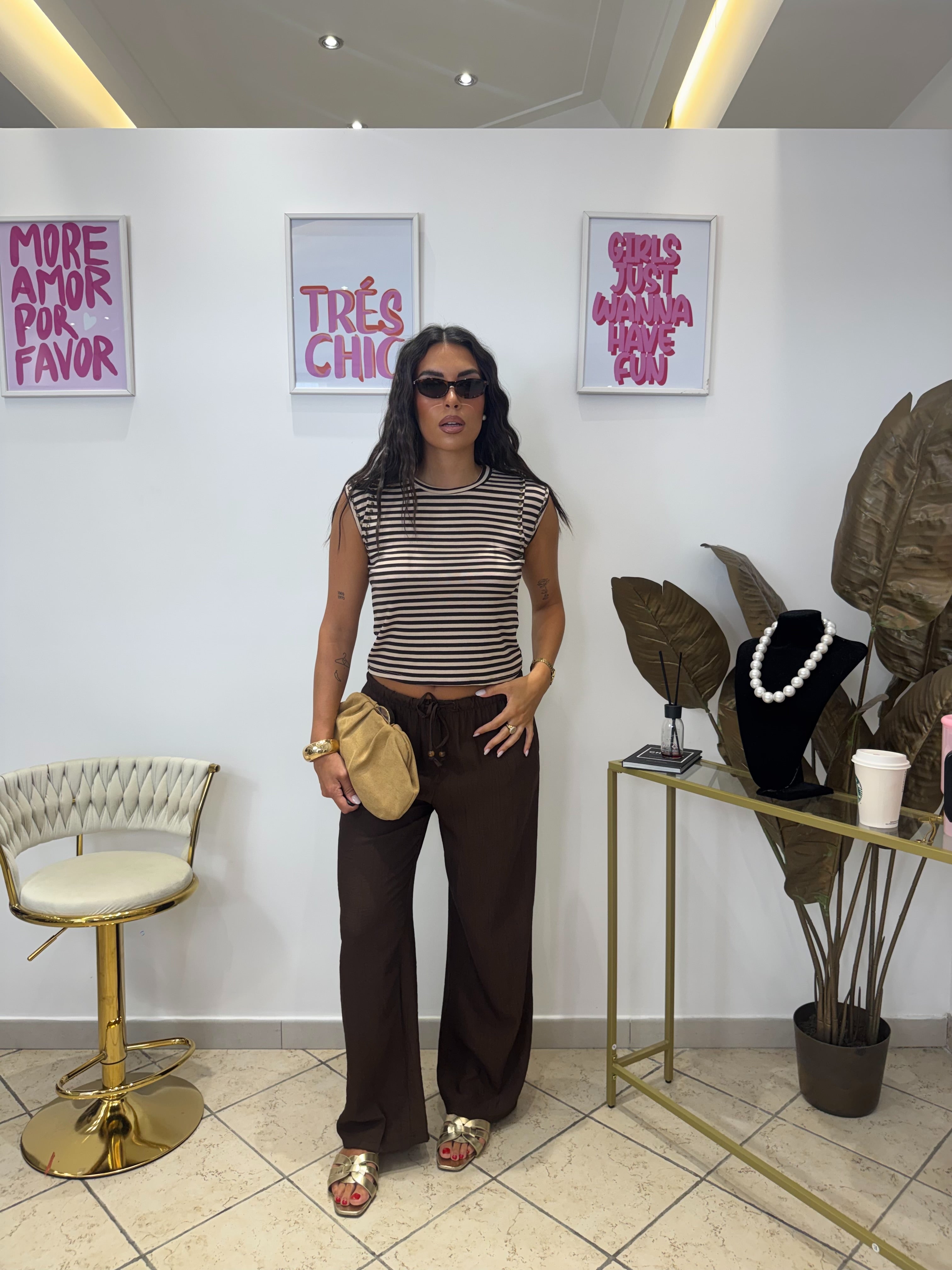 Pantalone Essential Marrone