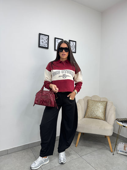 Felpa Polo Bordeaux