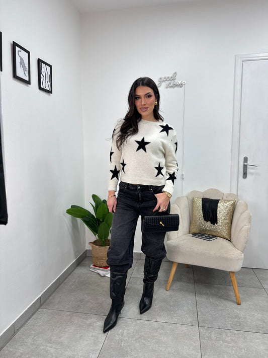 Pull Star Bianco Nero