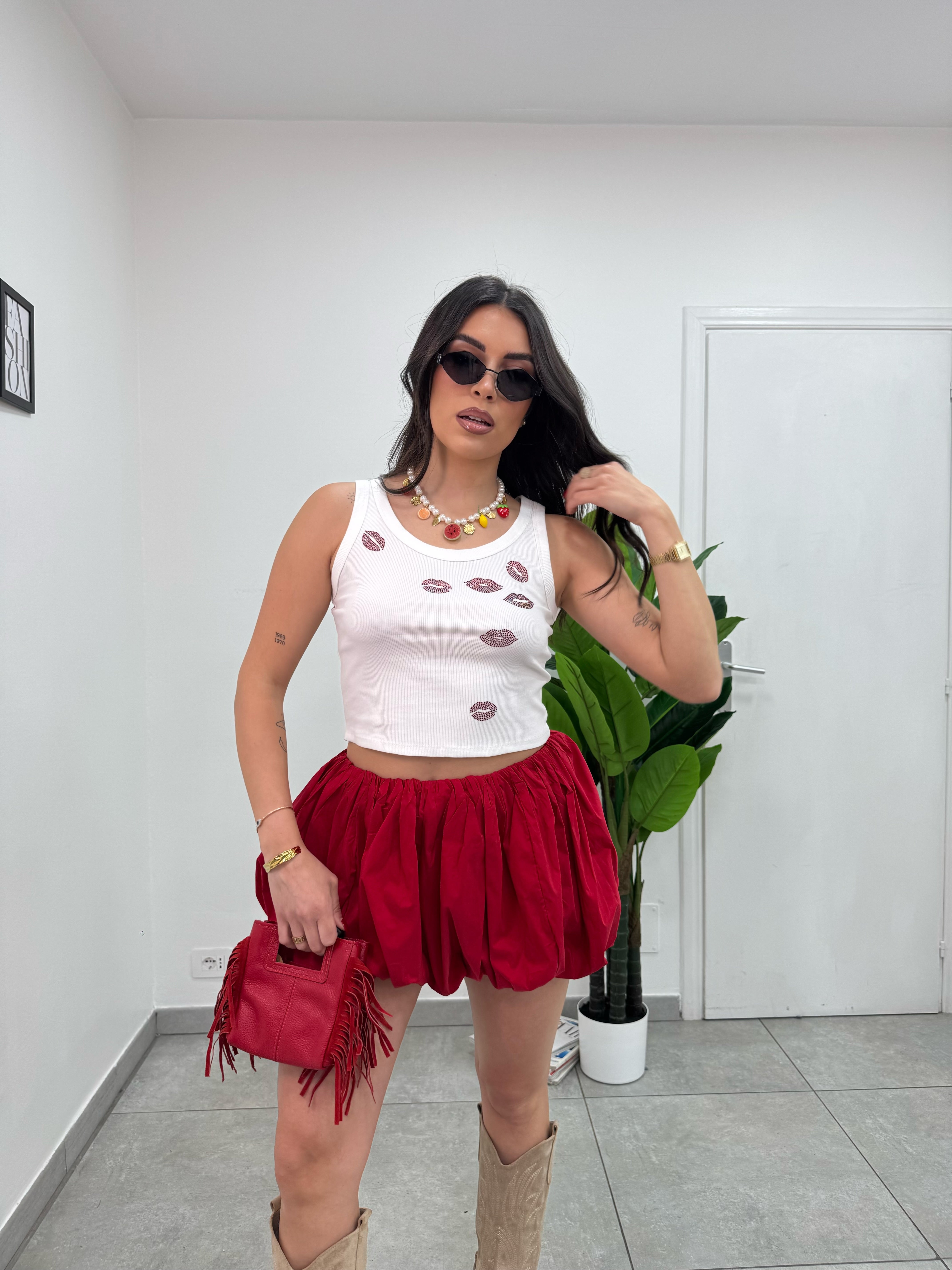 Shorts Bonbon Rosso