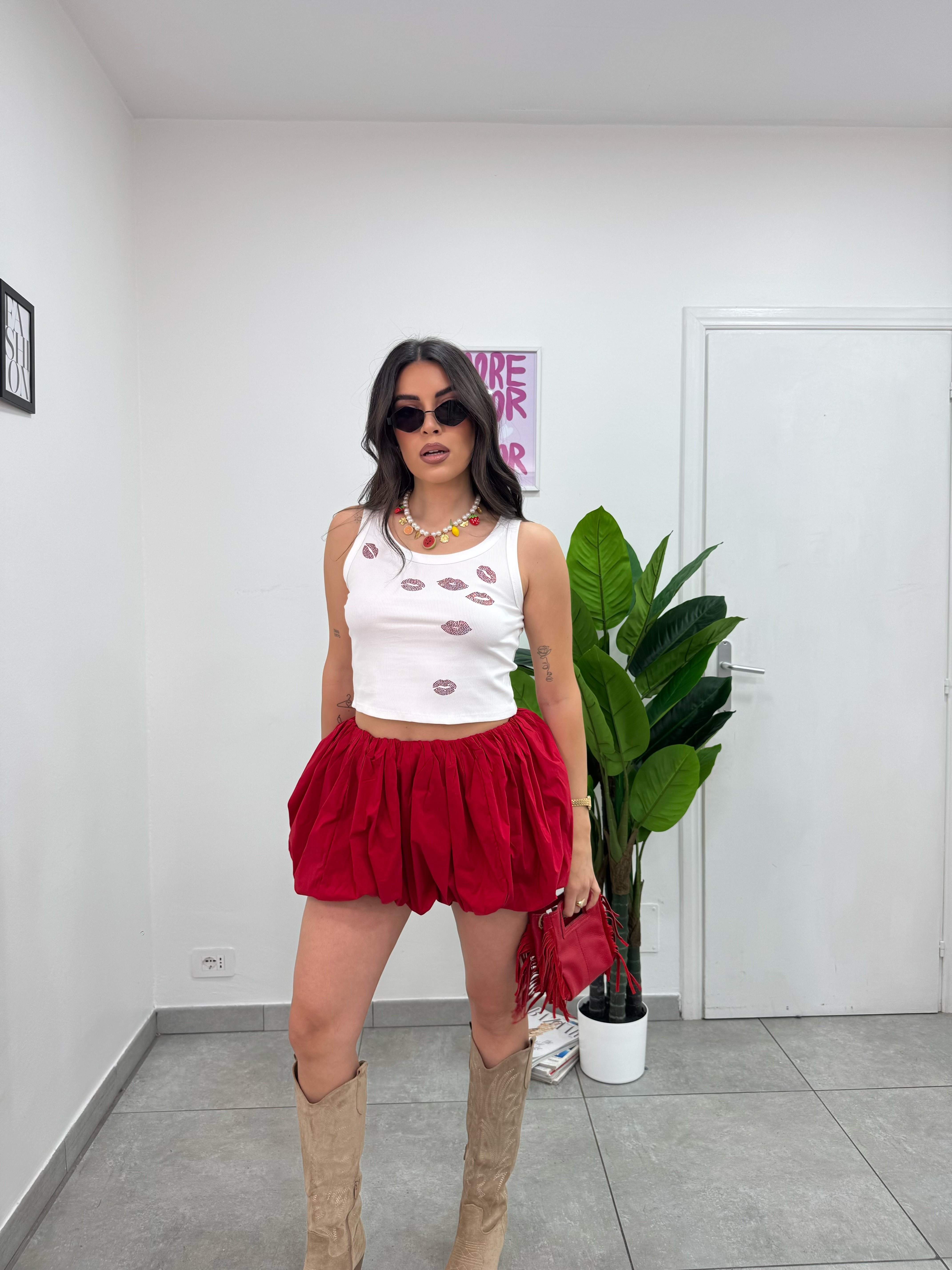 Shorts Bonbon Rosso