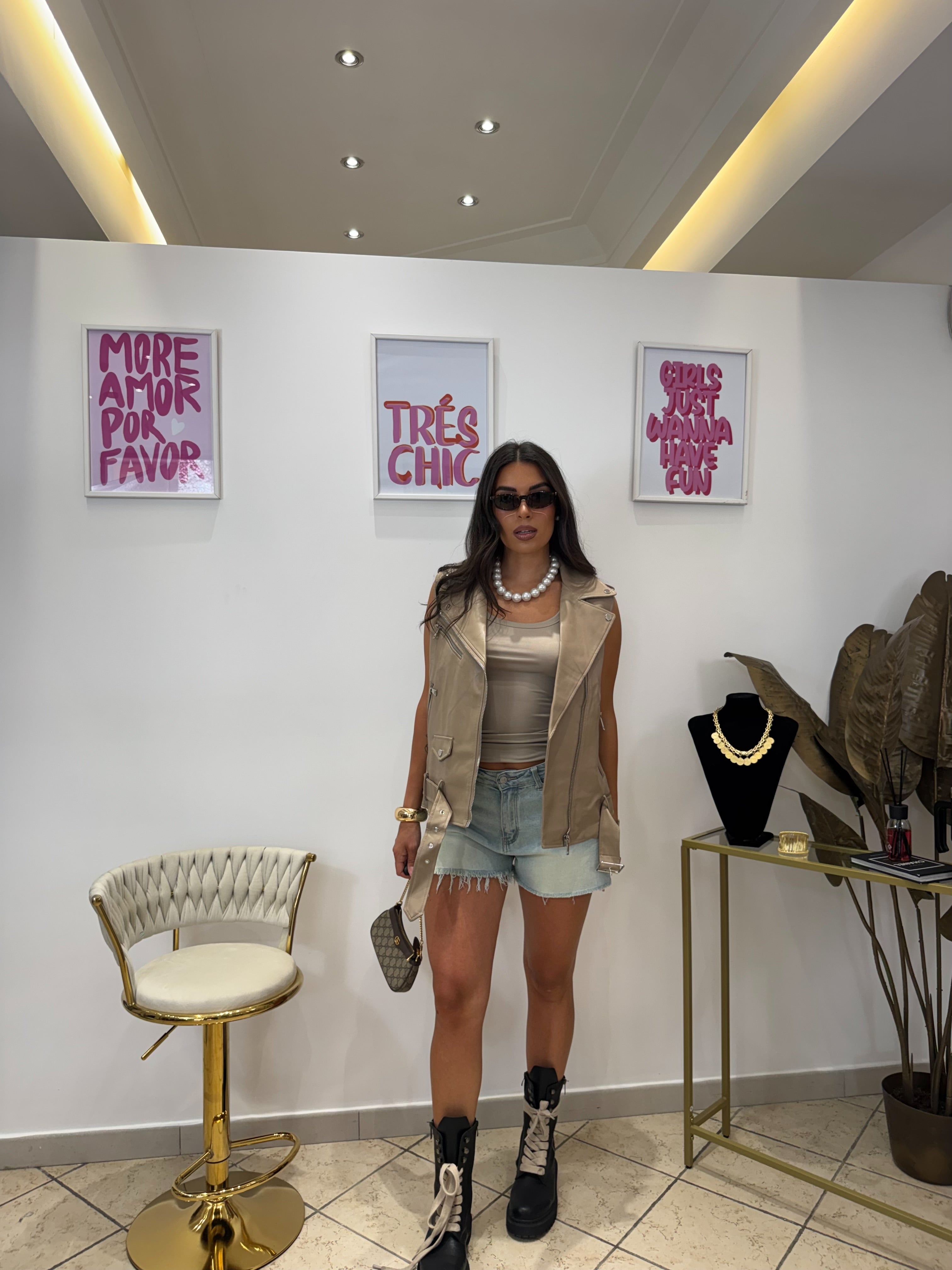 Gilet Ecopelle Fango