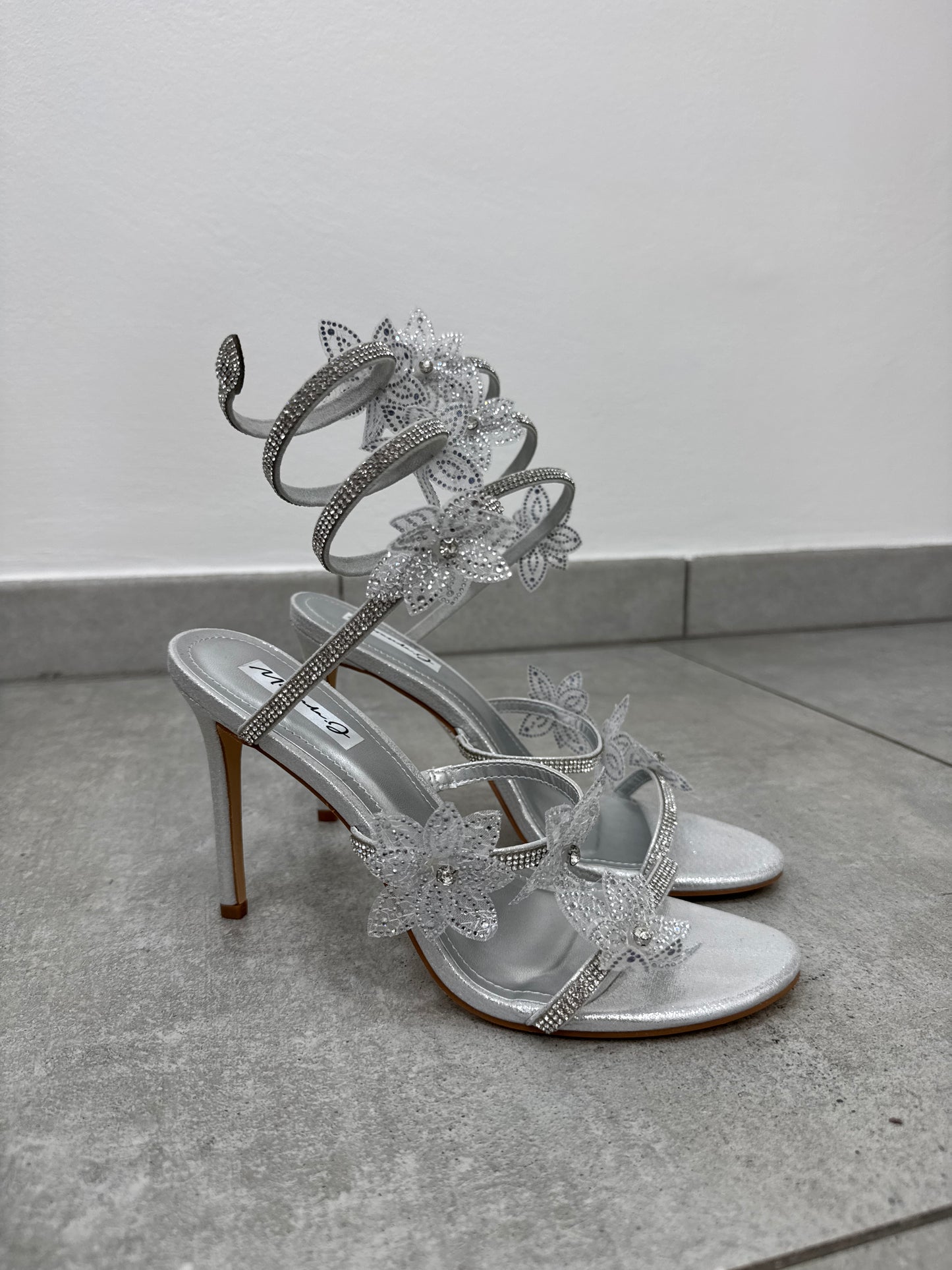 Sandali Flowers Silver