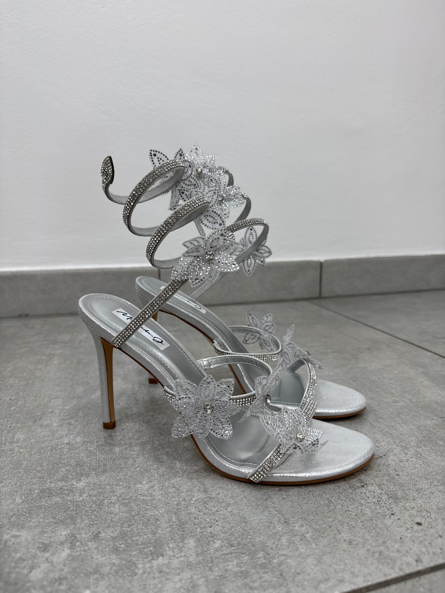 Sandali Flowers Silver
