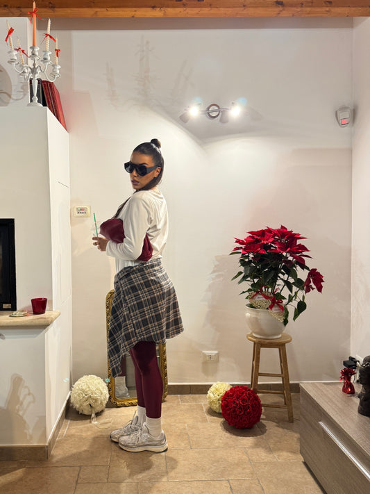 Camicia Quadri Flanella Grigia