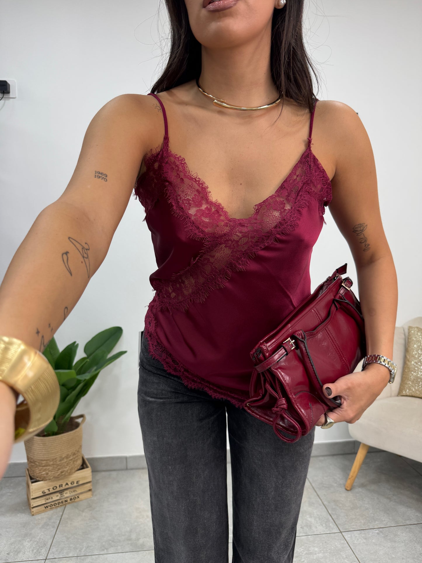 Top Annabelle Bordeaux