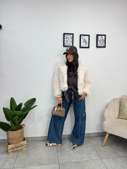 Ecopelliccia Crazy Panna