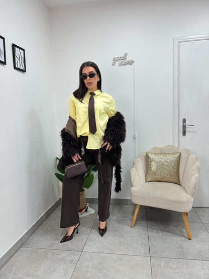 Camicia Cotone Gialla