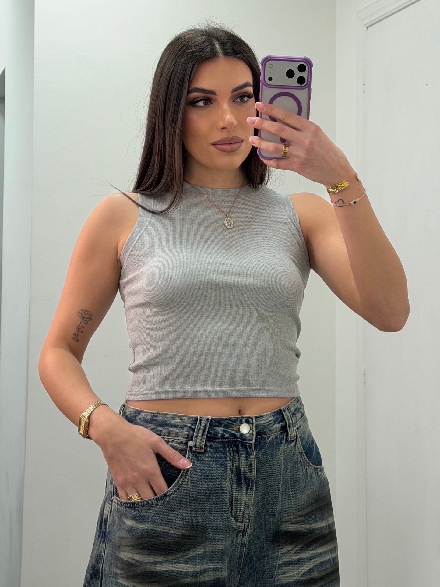 Canotta Daily Grigia