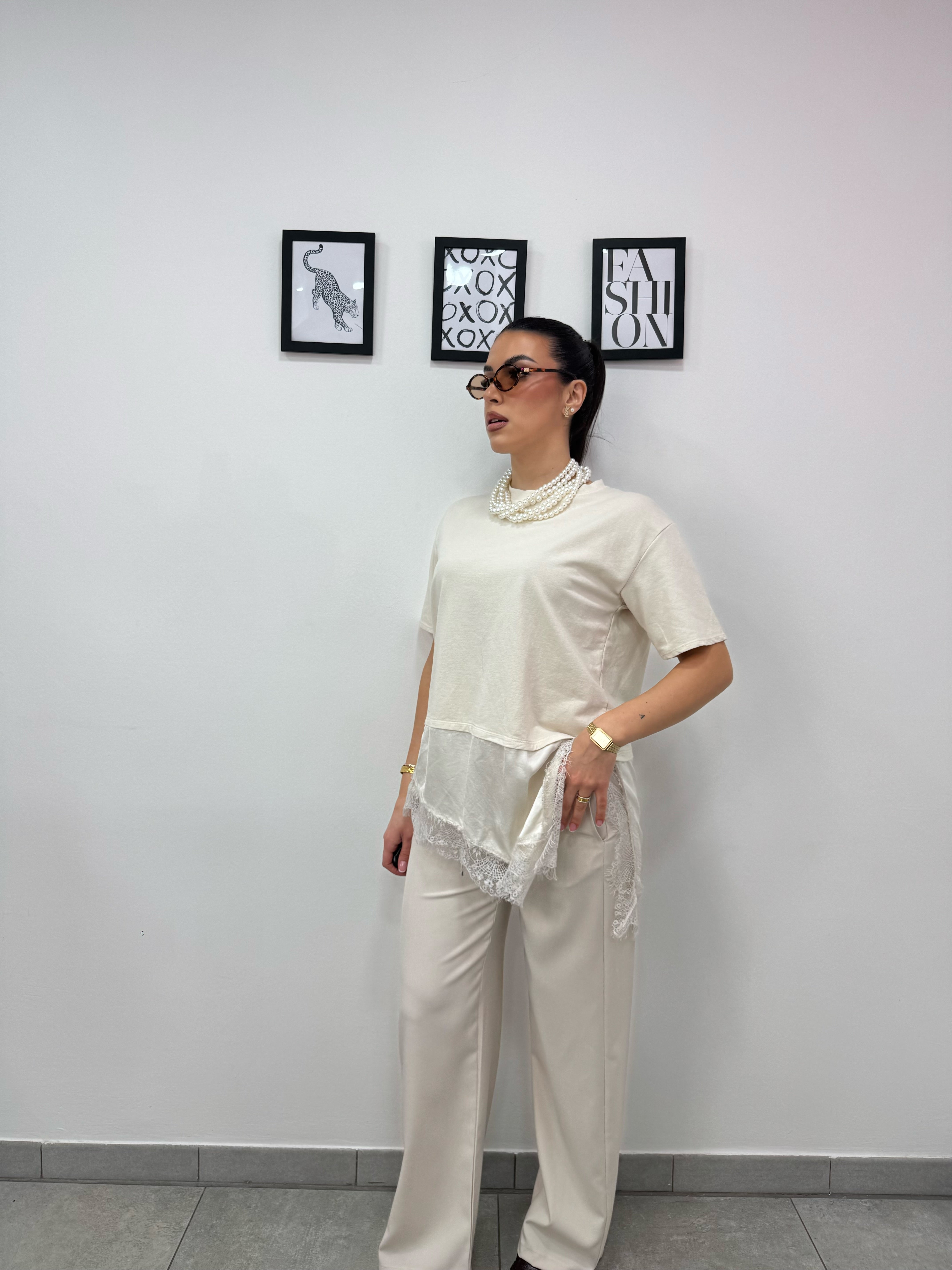 Pantalone Casual Panna