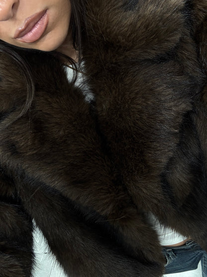 Ecopelliccia Sfumata Marrone