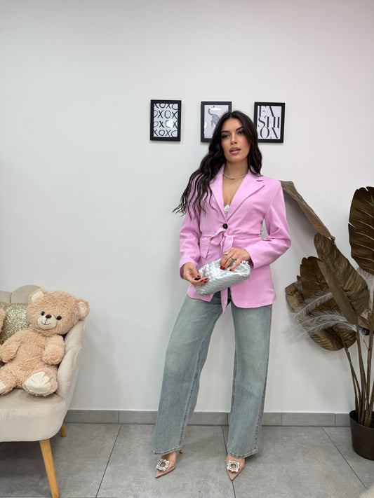 Blazer Cintura Rosa